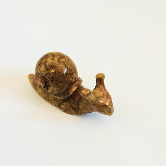 Contemporary Vintage Alabaster Snail For Sale - Image 3 of 11
