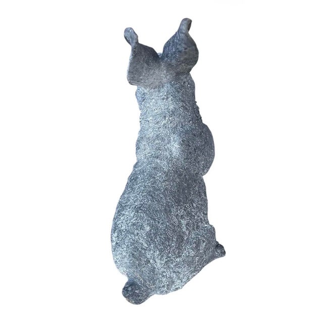 Traditional Vintage-Style Cast Garden Rabbit Statue For Sale - Image 3 of 10