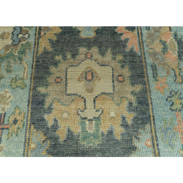 Turkish Turkish Oushak Rug 2'7" x 9'9" #19204 For Sale - Image 3 of 8