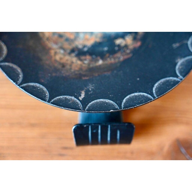 Brutalist Tripod Metal Candleholder, 1970s For Sale - Image 4 of 6