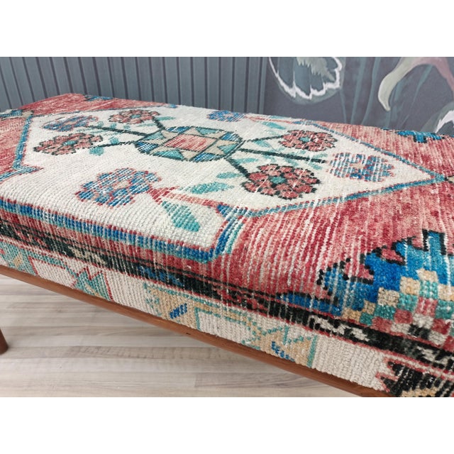 Handmade Kilim Ottoman Bench For Sale - Image 10 of 10