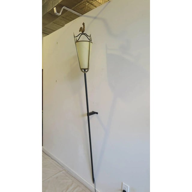 Brass Jacques Adnet Attributed Wall Torchiere For Sale - Image 8 of 11