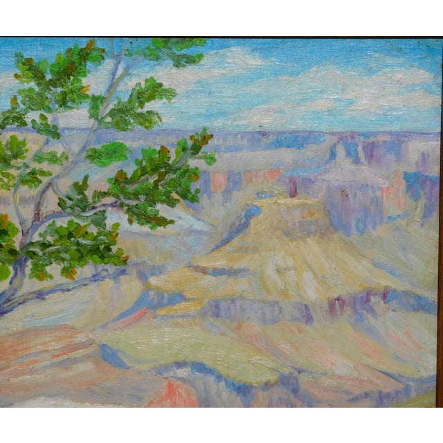 Vintage Grand Canyon oil painting by noted American artist, Frances Pierce (1868-1954). Image size approx. 12 x 16, signed...