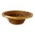 Italian Pencil Reed Rattan Bowl With Brass Trim, 11 In For Sale