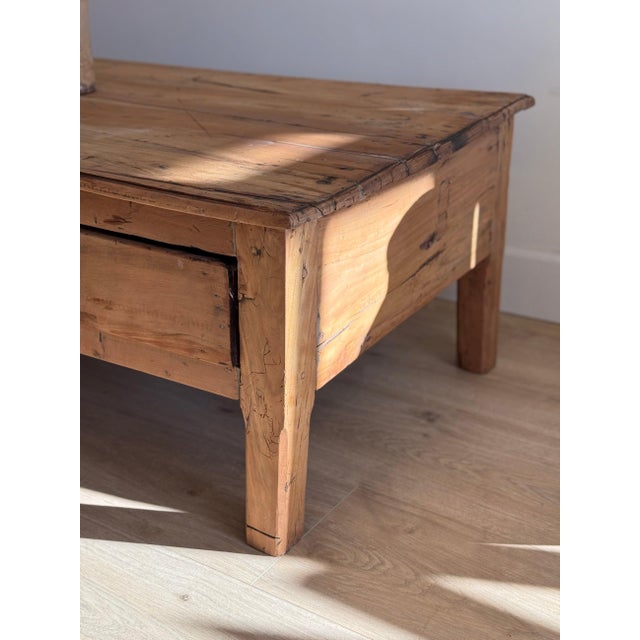 Antique French Coffee Table with Two Drawers For Sale In Denver - Image 6 of 10