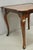 Brown Contemporary Italian Regency Style Star Inlay Cabriole Leg Burl Wood Game Table For Sale - Image 8 of 13