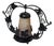 Art Deco Table Lamp in Glass and Wrought Iron, 1930s For Sale