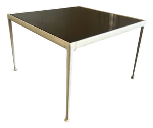 Mid Century Modern Aluminum and Enamel Dining Table by Richard Schultz for Knoll