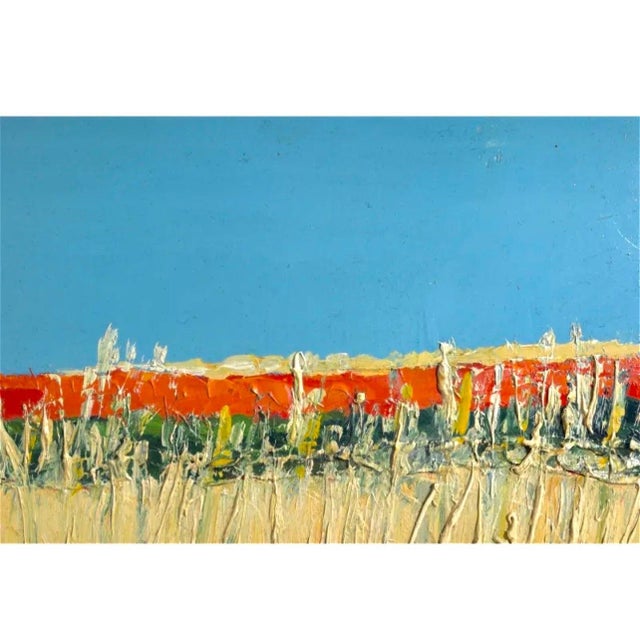 Jean Helleu, French Semi Abstract Expressionist Color Field Impasto Oil Painting Jean Helleu, c.1950's For Sale - Image 11 of 18