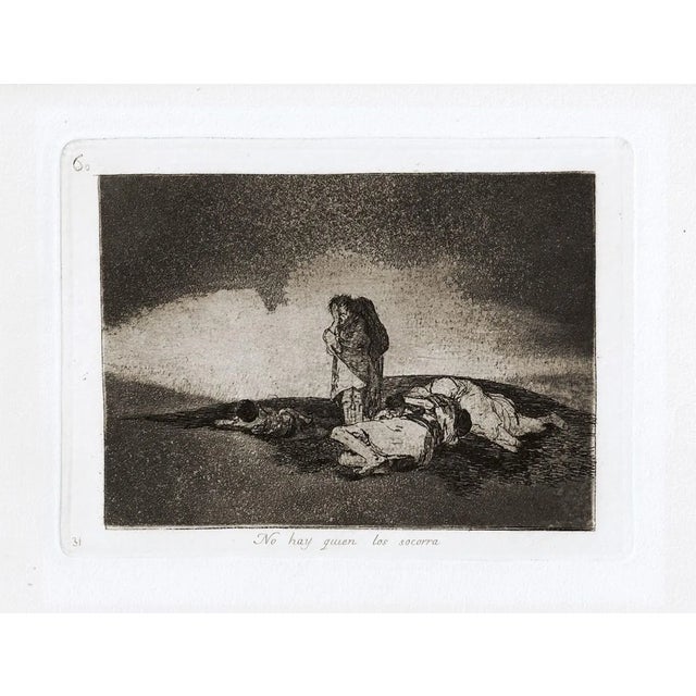 No Hay Quien lo Socorra - Original Etching by Francisco Goya - 1863 1863 For Sale