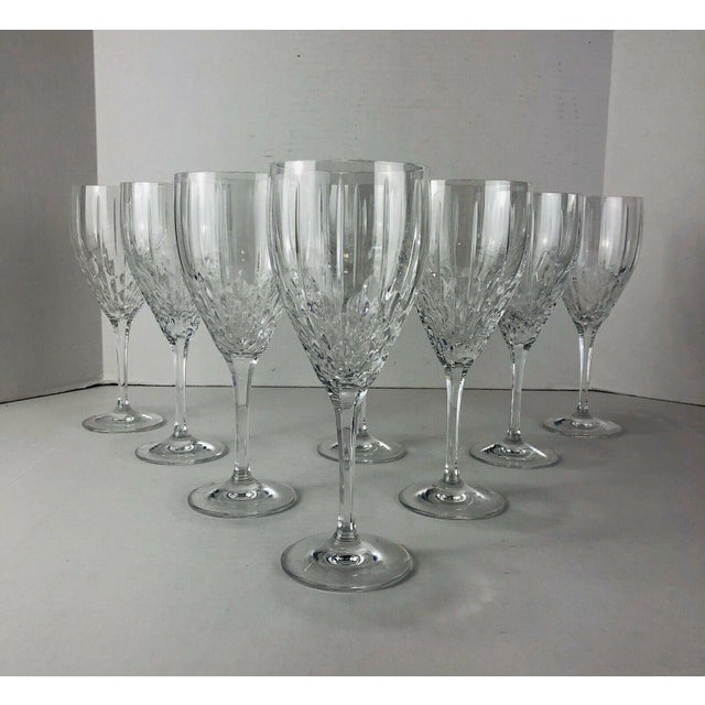 Vintage Royal Doulton Clear Cut Crystal Water Goblets Stems Stemware Marked Set of 8 Chairish