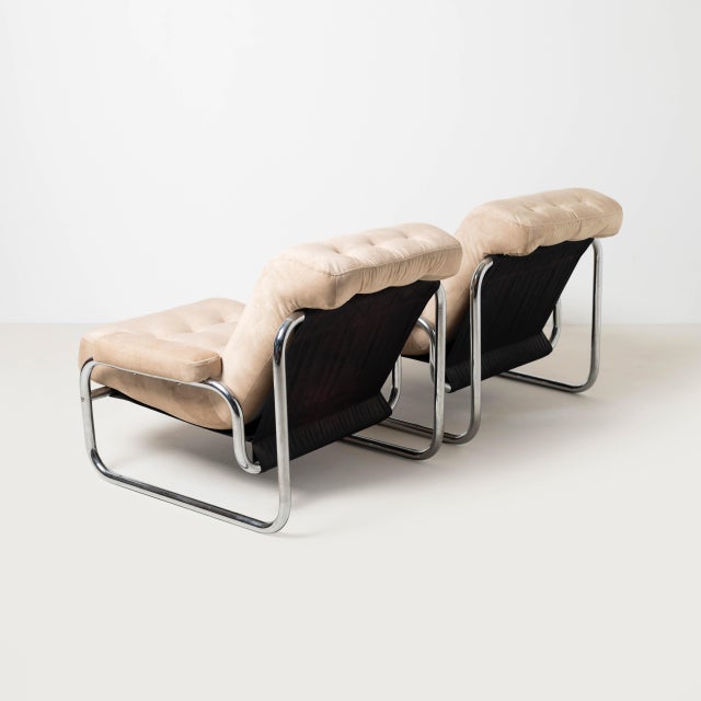 Metal Borkum Lounge Chairs by Johan Bertil Häggström for Ikea, 1970s, Set of 2 For Sale - Image 7 of 11