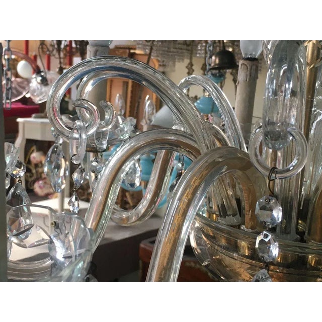 1960s Crystal Hand-Cut 8-Light Chandelier, 1960s For Sale - Image 5 of 18