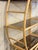 84-Inch Rattan Half-Round Etageres With Smoked Glass Shelves - A Pair For Sale - Image 4 of 8