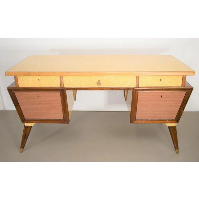 Mid-Century Modern Vintage Desk, Italy, 1950s For Sale - Image 3 of 12