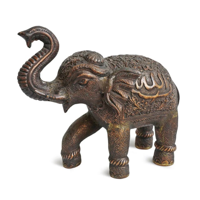 Indian Antique Copper Elephant For Sale - Image 3 of 10