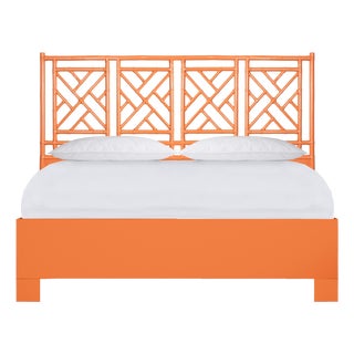 Chippendale Platform Bed California King - Orange For Sale