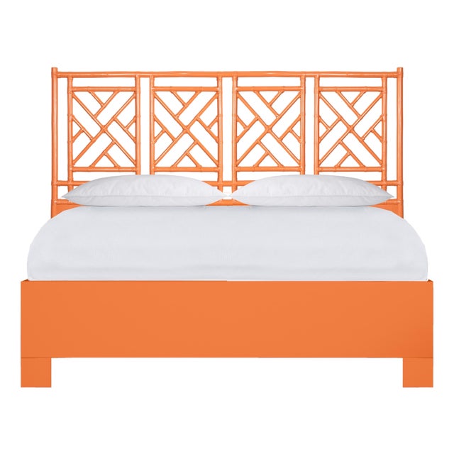 Chippendale Platform Bed California King - Orange For Sale
