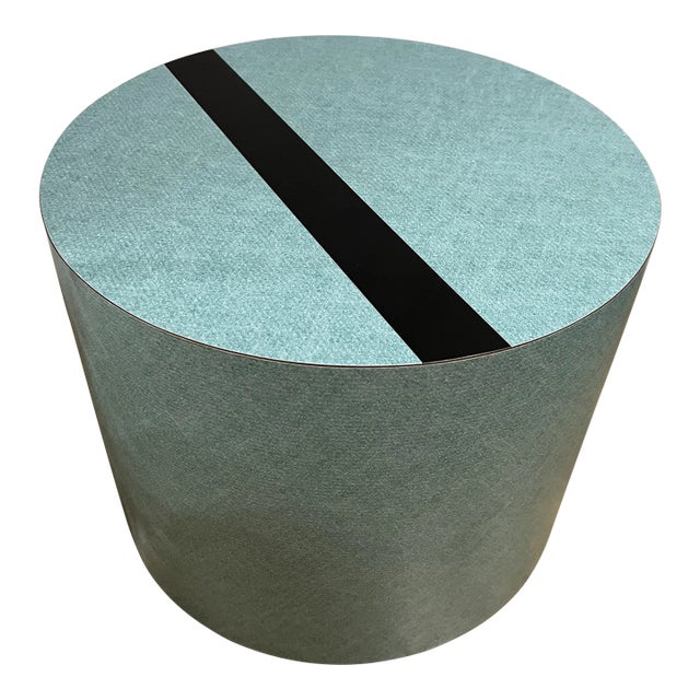 1980 Teal Blue Formica Short Pedestal For Sale