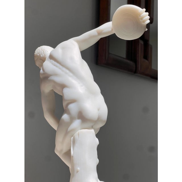 20th Century Neoclassical Sculpture Of An Olympian Disc-Thrower For Sale - Image 9 of 12