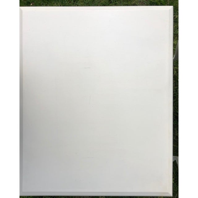 Wood Late 20th Century Pair End Side Tables White Painted Queen Anne Style For Sale - Image 7 of 11