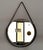 Italian Floating Wall Mirror with Leather Strap and Brass Details, 1960s For Sale - Image 9 of 14