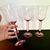Glass Vintage Blush Pink Water Goblets – Set of 3, Tall Wine Glasses • 8 3/4″ Tall • Thick Stemmed Water Goblets For Sale - Image 7 of 9