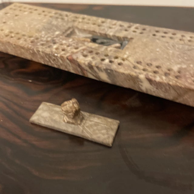 Mid 20th Century Carved Marble Cribbage Game Board For Sale - Image 6 of 6