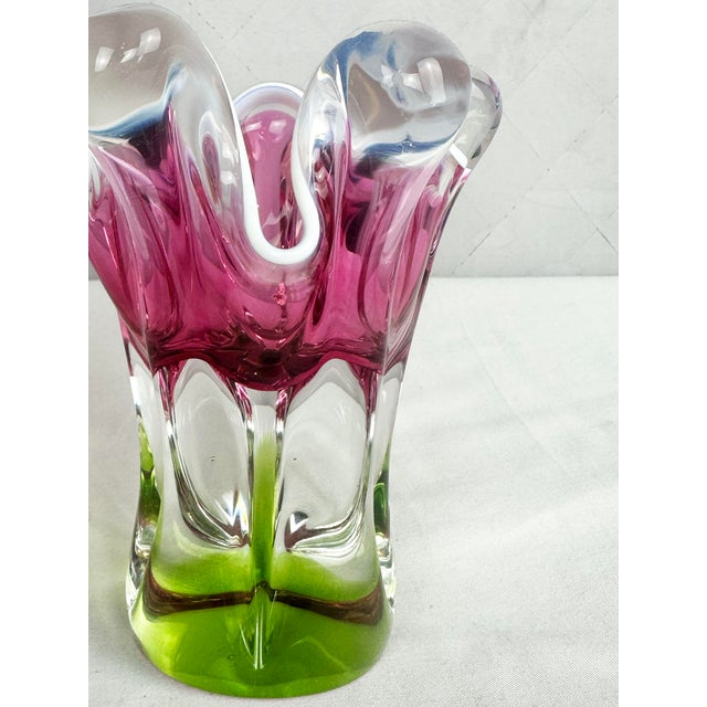 Mid-Century Modern Art Glass Vase by Josef Hospodka for Chribska, 1960s For Sale - Image 10 of 11