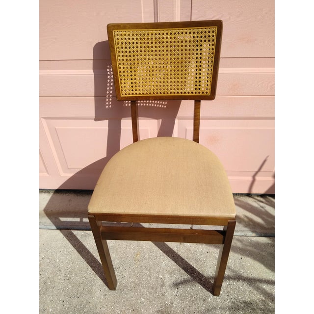Stakmore Cane Back Folding Chairs a Pair Chairish