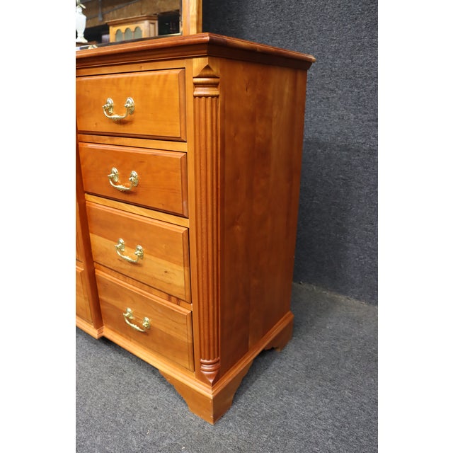 Harden Classic Cherry Dresser With Mirror, Solid Cherry, 12 Drawer For Sale - Image 11 of 18