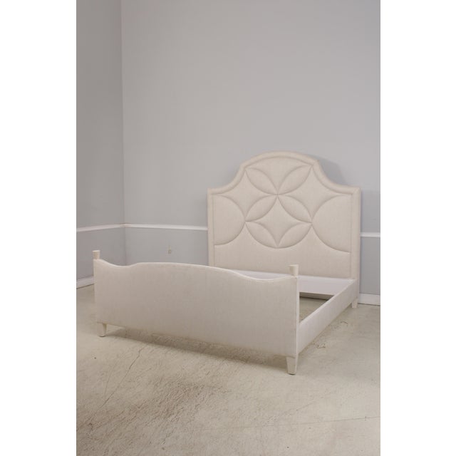 Modern King Size Custom Upholstered Modern Bed For Sale - Image 3 of 15