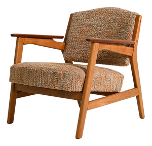 Scandinavian Lounge Chair in Beech and Teak, 1960s