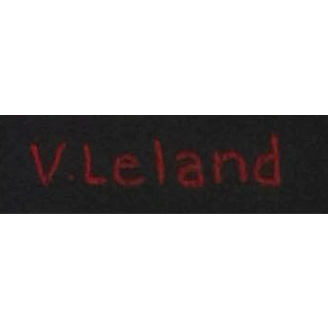 1990s Vintage Sun Mask Pastel by Native Northwest Coast Artist V Leland, Framed For Sale - Image 5 of 7