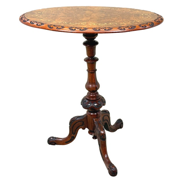 Victorian Burr Walnut Oval Occasional Lamp Table, 19th Century, 1860 For Sale - Image 11 of 11