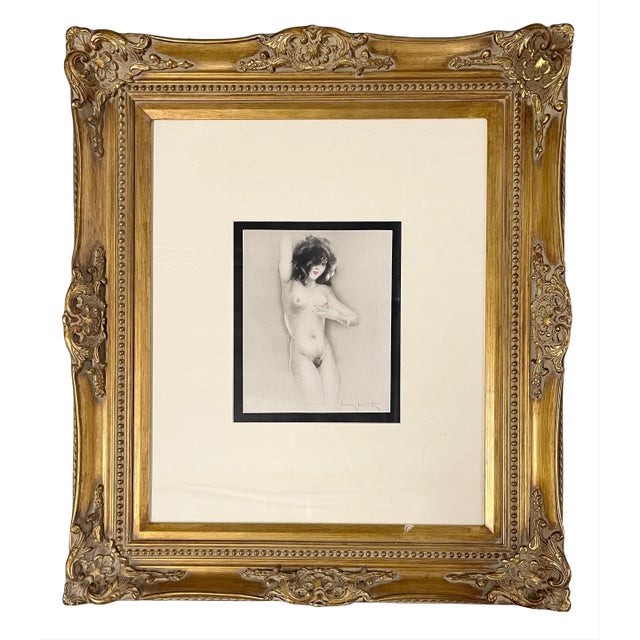 Hand Colored by Louis Icart "Slightly Swollen Areola" Authenticated For Sale