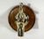 Solid brass spigot with gate lever. Mounted to a varnished wood board. Heavy, sturdy and decorative. Circa 1920. English,...