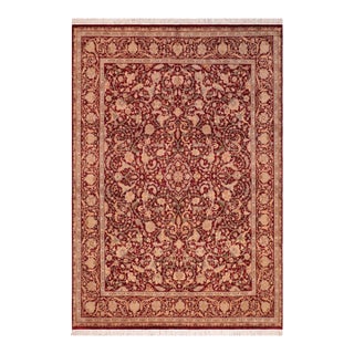 Elegant Kashan Pak-Persian Red/Gold Wool Rug - 8'1'' X 10'1'' For Sale