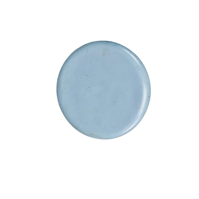 Victorian Adjustable Piano Stool in Powder Blue Paint, Claw & Glass Ball Feet For Sale - Image 12 of 17