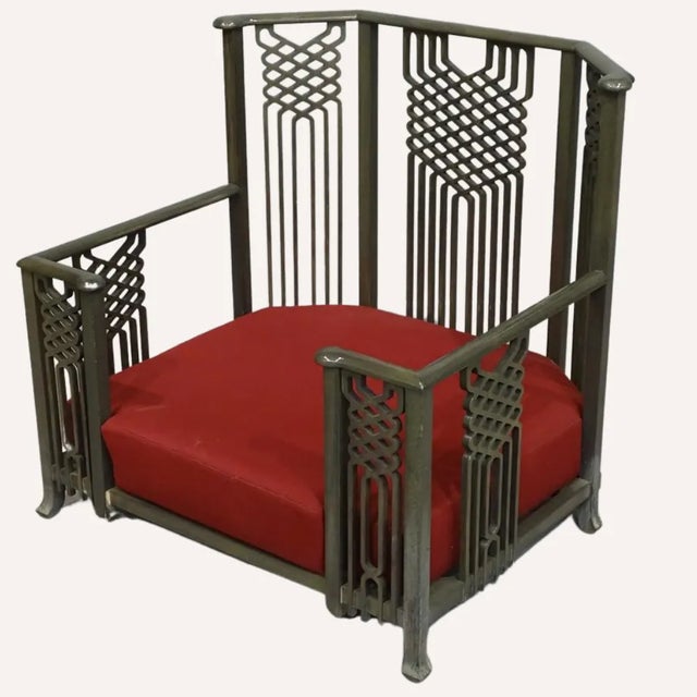 Large Italian Chinoiserie Lounge Chair by Giorgetti, 1970s For Sale - Image 4 of 6