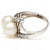 Contemporary 14KW Vintage Akoya Pearl & Diamond(0.55) Bypass Ring, size 5.75 For Sale - Image 3 of 5