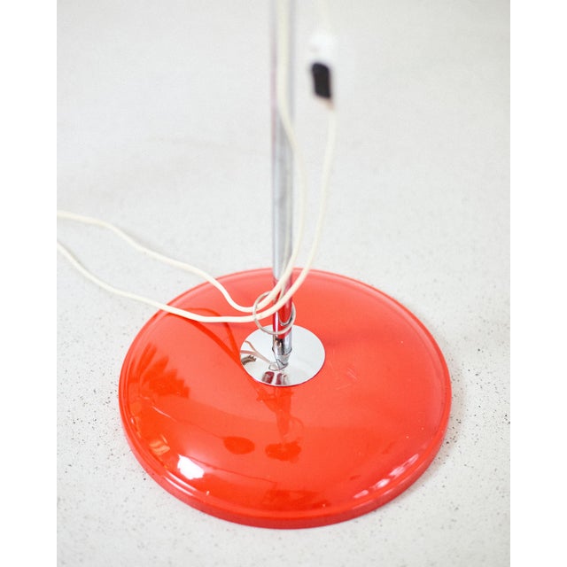 1970s Red Floor Lamp by Sándor Heller, 1970s For Sale - Image 5 of 7