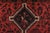 Red Shiraz Rug 3’11” X 5’2” Red Wool Vintage Tribal Hand-Knotted Oriental Carpet For Sale - Image 8 of 13