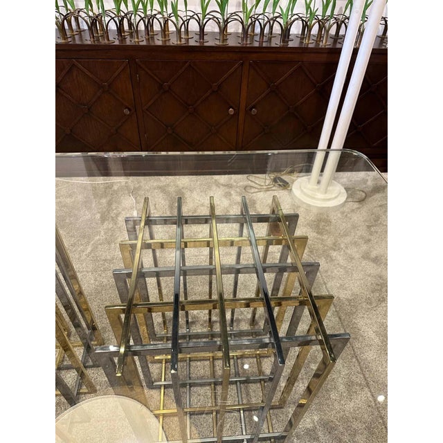 Pierre Cardin Cage Style Base Dining Table in Mixed-Metals For Sale - Image 10 of 12
