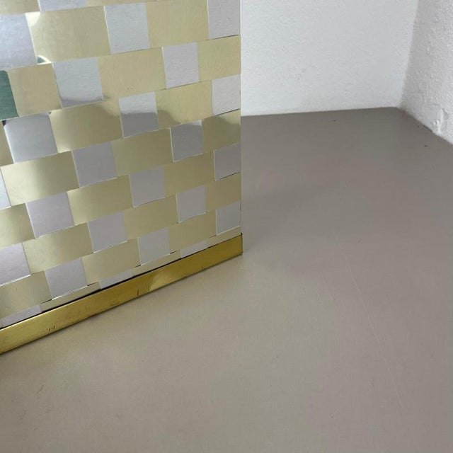 Hollywood Regency Bicolor Magazine Holder in the style of Paul Evans, Italy, 1970s For Sale - Image 9 of 16