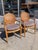 Tan Faux Bois Arm Dining Chairs With Cain Backs and Rush Seats- A Pair For Sale - Image 8 of 9