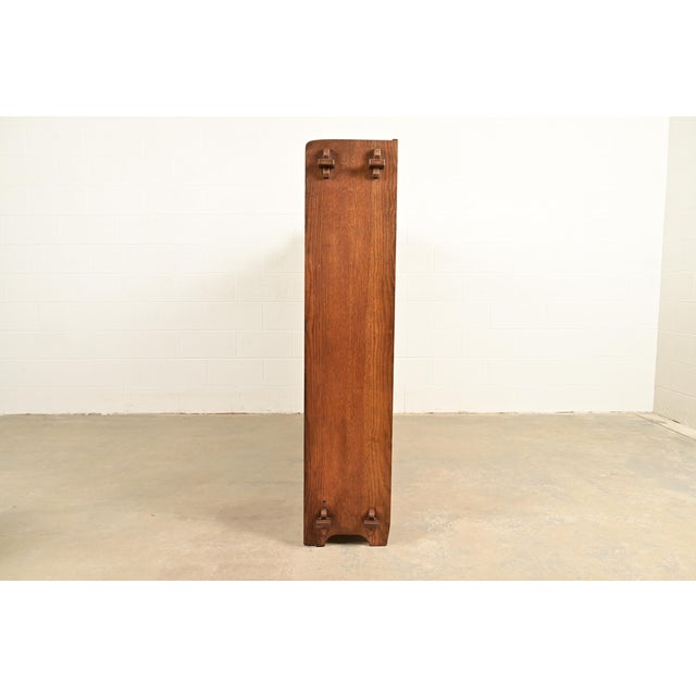 Stickley Mission Oak Arts & Crafts Triple Bookcase For Sale - Image 9 of 13