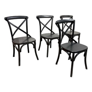 Restoration Hardware Metal Madeleine Side Chairs, Set of Four For Sale