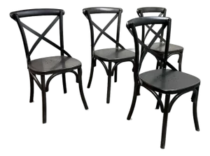 Restoration Hardware Metal Madeleine Side Chairs, Set of Four