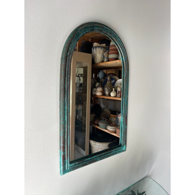 Mid-Century Modern Vintage Lee & Sharon Jones Sculptural Art Mangrove Copper Console Table W/ Mirror/ Sold For Sale - Image 3 of 12